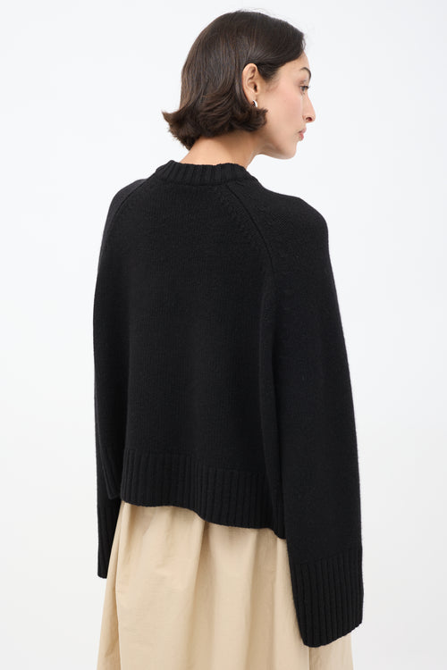 Smythe Black Cashmere Oversized Sweater