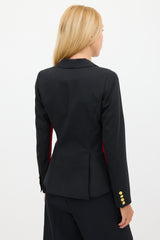 Smythe One Button Racing Stripe Blazer