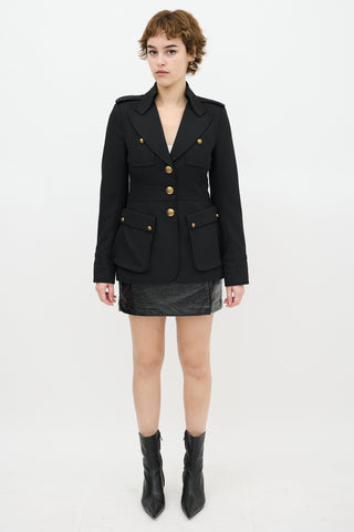 Black Officers Jacket Blazer