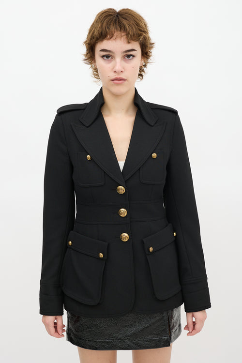 Smythe Black Officers Jacket Blazer