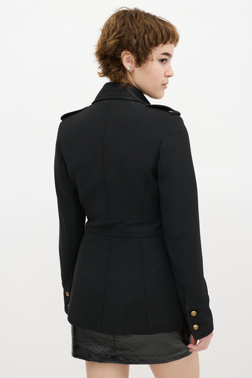 Black Officers Jacket Blazer