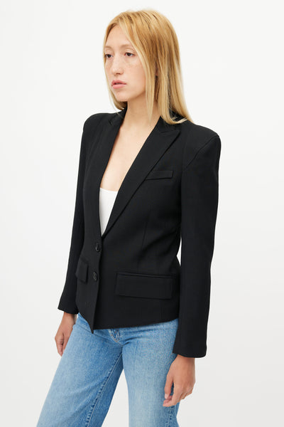 Smythe // Black Padded Wool Blazer – VSP Consignment