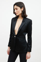 Smythe Black Satin Blazer