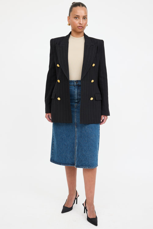 Smythe Pinstripe Double Breasted Blazer