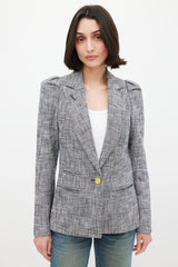 Smythe Crosshatch Box Pleat Blazer