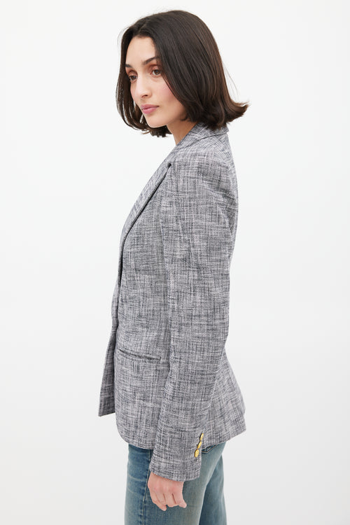 Smythe Crosshatch Box Pleat Blazer