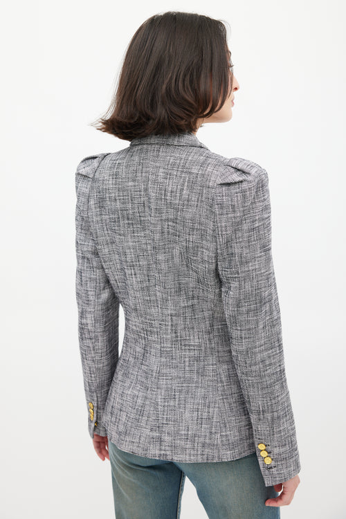 Smythe Crosshatch Box Pleat Blazer