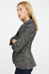 Smythe Herringbone Portrait Neck Blazer