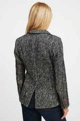 Smythe Herringbone Portrait Neck Blazer