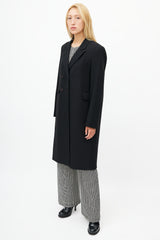 Smythe Black Wool Double Breasted Coat