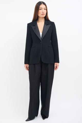 Smythe Black Wool & Silk Blazer