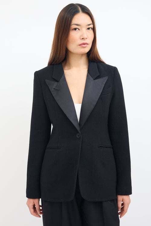 Smythe Black Wool & Silk Blazer