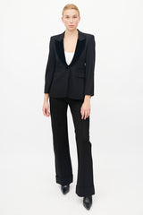 Smythe Wool & Velvet Peaked Lapel Blazer