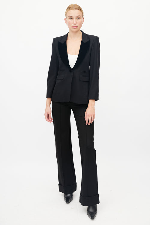Smythe Wool & Velvet Peaked Lapel Blazer