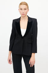 Smythe Wool & Velvet Peaked Lapel Blazer