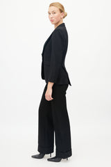 Smythe Wool & Velvet Peaked Lapel Blazer