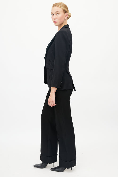 Smythe Wool & Velvet Peaked Lapel Blazer