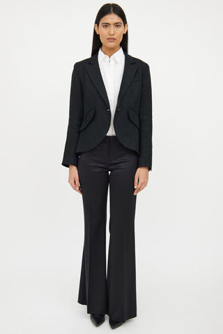Smythe One Button Tux Stripe Blazer