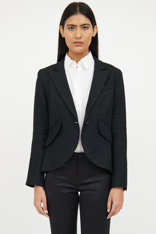 Smythe One Button Tux Stripe Blazer