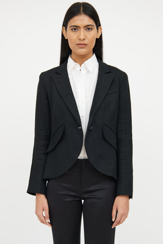 Smythe Black & Blue Long Sleeve Blazer