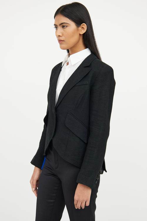 Smythe Black & Blue Long Sleeve Blazer