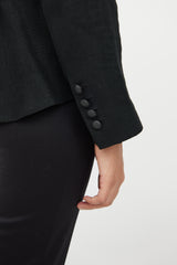 Smythe One Button Tux Stripe Blazer