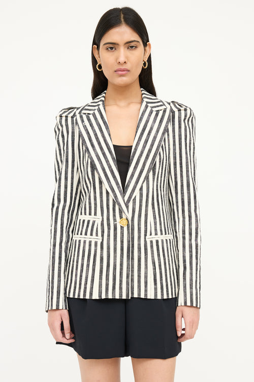 Smythe Stripe Box Pleat Blazer