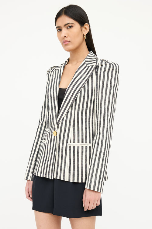 Smythe Stripe Box Pleat Blazer