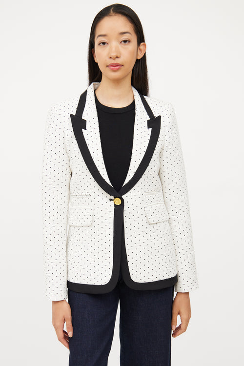 Smythe Black & White Polka Dot Blazer