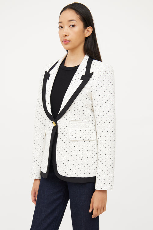 Smythe Black & White Polka Dot Blazer