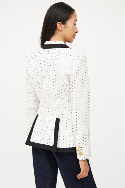 Smythe Black & White Polka Dot Blazer