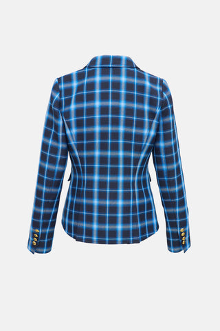 Smythe Single Breasted Checkered Blazer