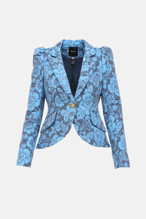 Smythe Taped Floral Quilted Blazer