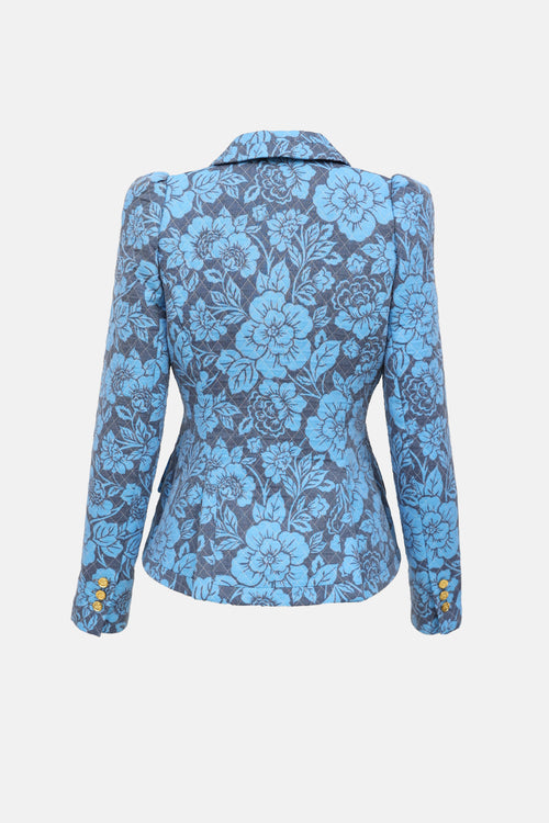 Smythe Taped Floral Quilted Blazer