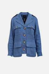 Smythe Linen Military Blazer