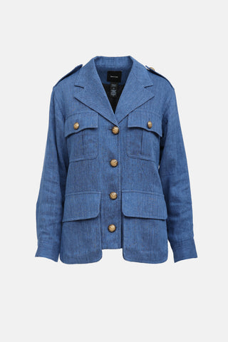 Smythe Linen Military Blazer