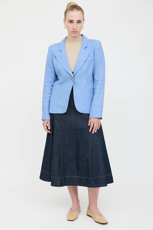 Smythe Linen Single Breasted Blazer