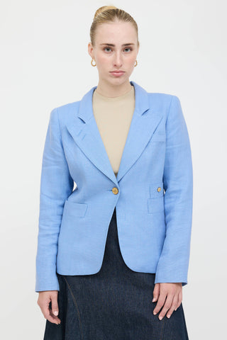 Smythe Linen Single Breasted Blazer