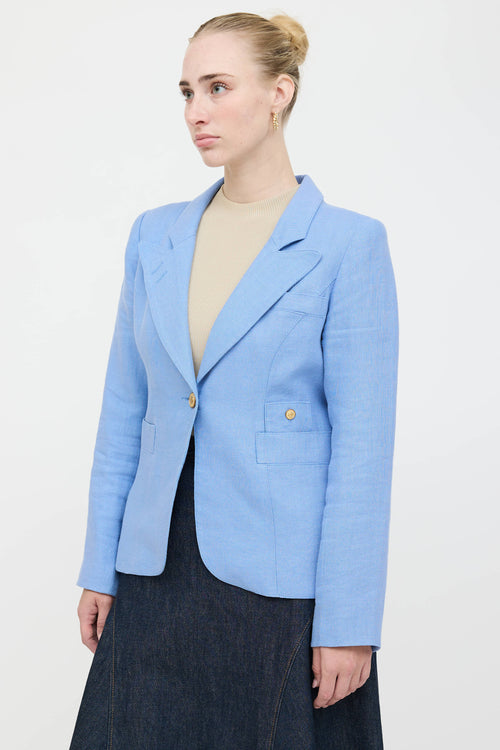 Smythe Linen Single Breasted Blazer