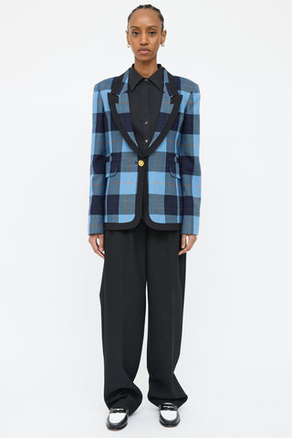 Smythe Check Peaked Lapel Blazer