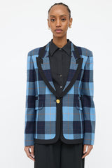 Smythe Check Peaked Lapel Blazer