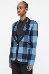 Smythe Check Peaked Lapel Blazer