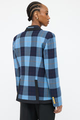 Smythe Check Peaked Lapel Blazer