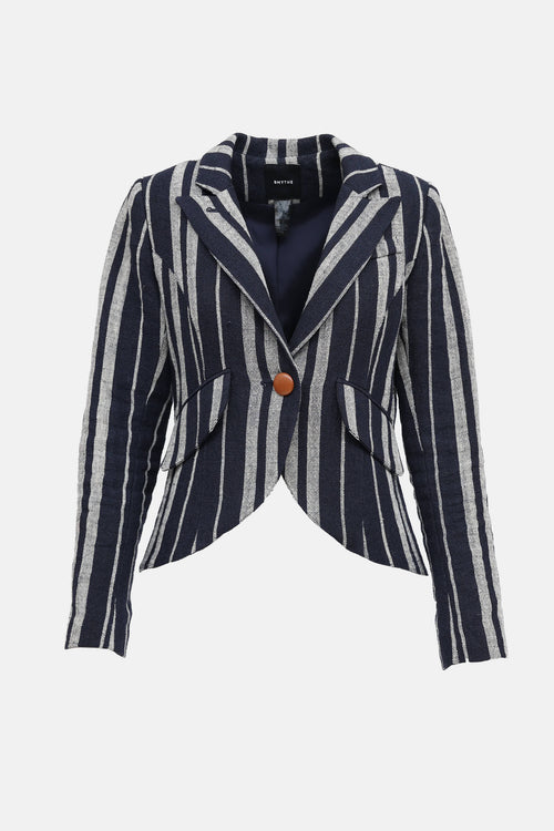 Smythe Striped Linen Blazer