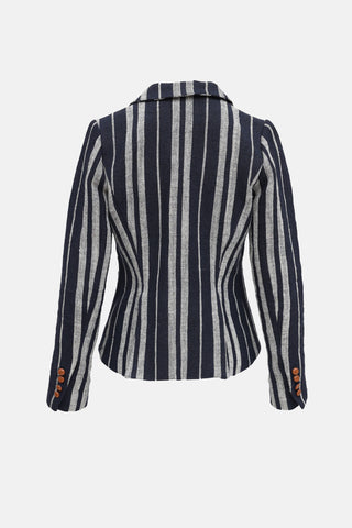 Smythe Striped Linen Blazer