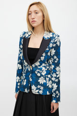 Smythe Floral Blocked Lapel Blazer