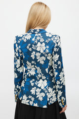 Smythe Floral Blocked Lapel Blazer