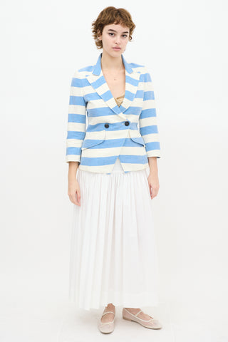 Smythe Blue & White Striped Blazer