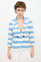 Smythe Stripe Crossover Blazer