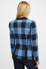 Smythe Check Peaked Lapel Blazer